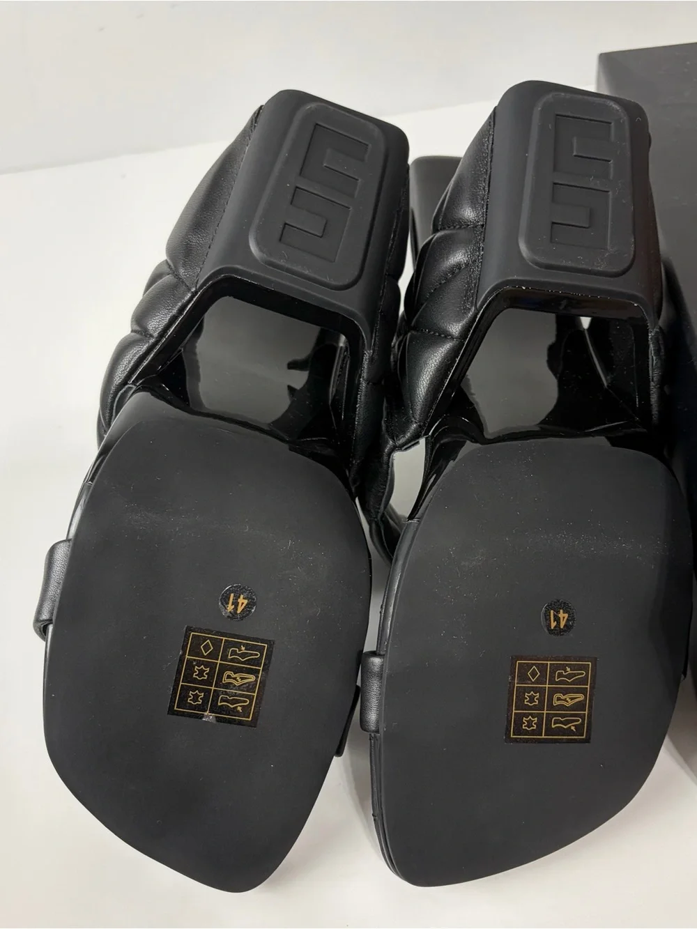 United Nude Sandals  - Loop Hi Puffy Black Leather Sandals Shoes New  Size 41